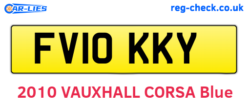 FV10KKY are the vehicle registration plates.