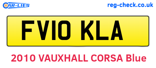 FV10KLA are the vehicle registration plates.