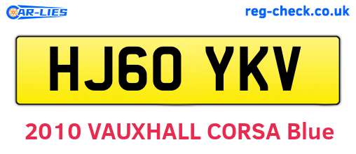 HJ60YKV are the vehicle registration plates.