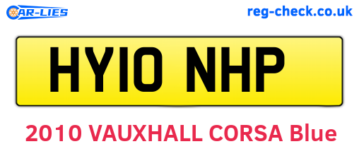 HY10NHP are the vehicle registration plates.