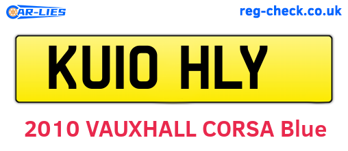 KU10HLY are the vehicle registration plates.