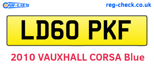 LD60PKF are the vehicle registration plates.