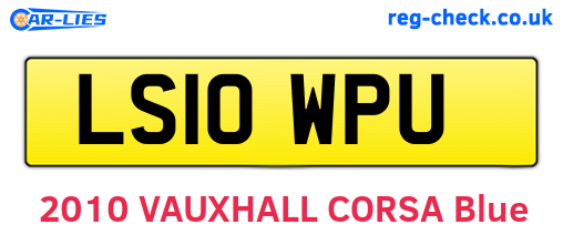 LS10WPU are the vehicle registration plates.