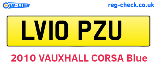 LV10PZU are the vehicle registration plates.