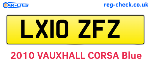 LX10ZFZ are the vehicle registration plates.