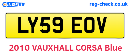 LY59EOV are the vehicle registration plates.