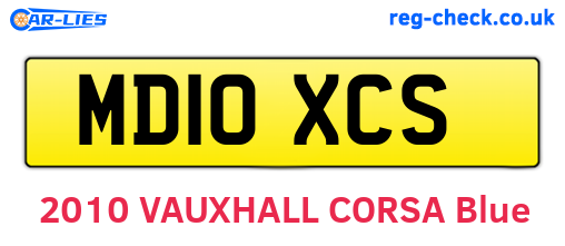 MD10XCS are the vehicle registration plates.
