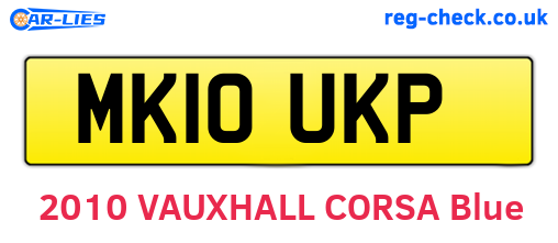 MK10UKP are the vehicle registration plates.