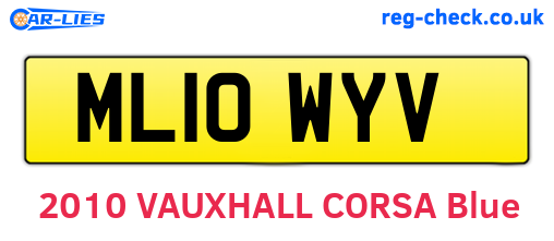 ML10WYV are the vehicle registration plates.