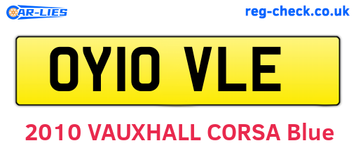 OY10VLE are the vehicle registration plates.
