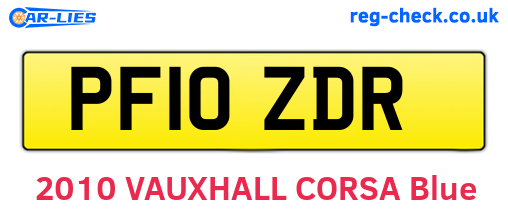 PF10ZDR are the vehicle registration plates.
