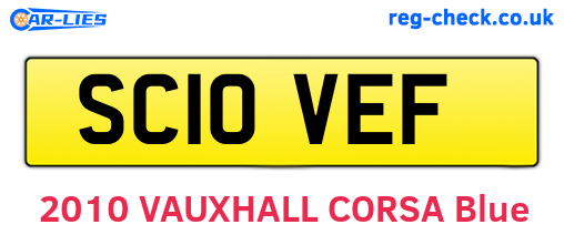SC10VEF are the vehicle registration plates.