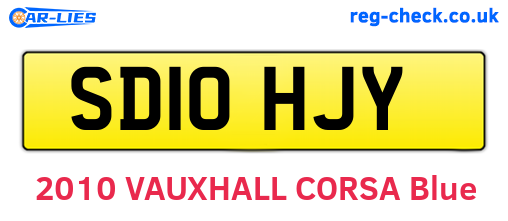 SD10HJY are the vehicle registration plates.