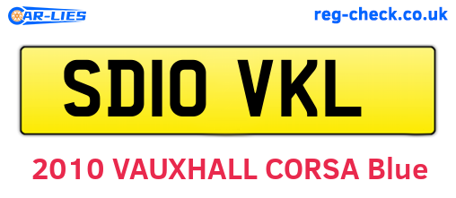 SD10VKL are the vehicle registration plates.