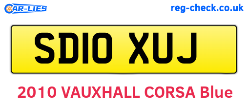 SD10XUJ are the vehicle registration plates.