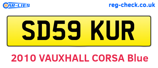 SD59KUR are the vehicle registration plates.