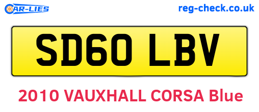 SD60LBV are the vehicle registration plates.
