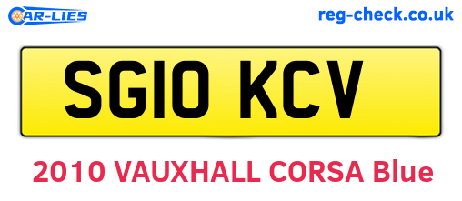 SG10KCV are the vehicle registration plates.