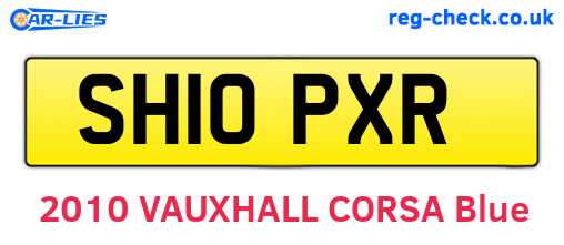 SH10PXR are the vehicle registration plates.