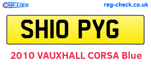 SH10PYG are the vehicle registration plates.