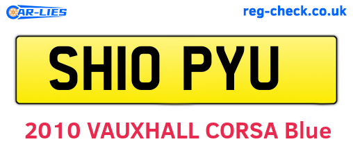 SH10PYU are the vehicle registration plates.