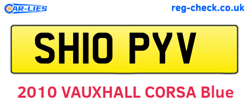 SH10PYV are the vehicle registration plates.