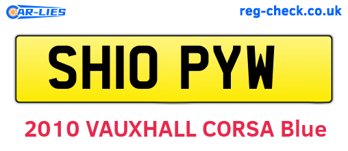 SH10PYW are the vehicle registration plates.