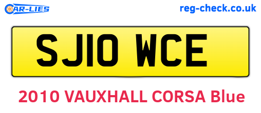 SJ10WCE are the vehicle registration plates.