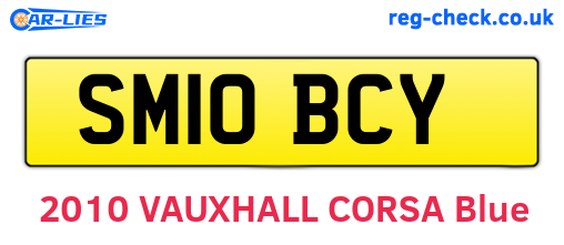 SM10BCY are the vehicle registration plates.