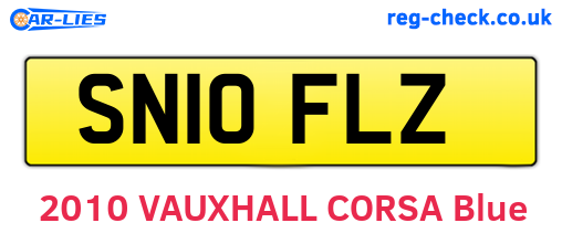 SN10FLZ are the vehicle registration plates.