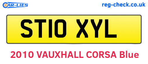 ST10XYL are the vehicle registration plates.