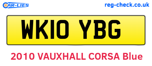 WK10YBG are the vehicle registration plates.