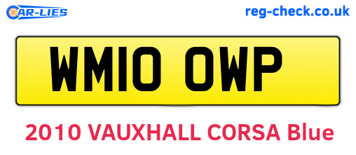 WM10OWP are the vehicle registration plates.