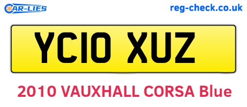 YC10XUZ are the vehicle registration plates.
