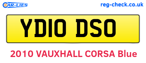 YD10DSO are the vehicle registration plates.
