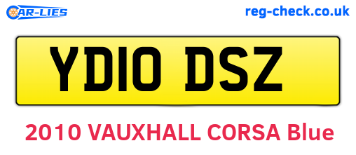 YD10DSZ are the vehicle registration plates.