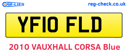YF10FLD are the vehicle registration plates.