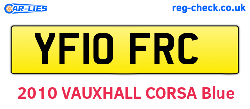YF10FRC are the vehicle registration plates.