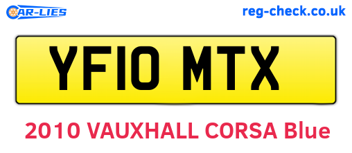 YF10MTX are the vehicle registration plates.