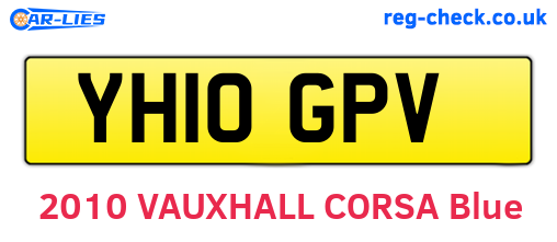 YH10GPV are the vehicle registration plates.