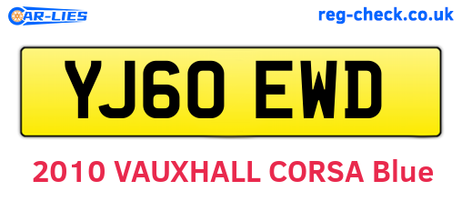 YJ60EWD are the vehicle registration plates.