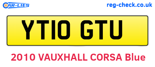 YT10GTU are the vehicle registration plates.