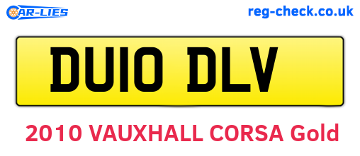 DU10DLV are the vehicle registration plates.