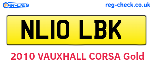 NL10LBK are the vehicle registration plates.