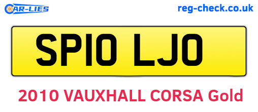 SP10LJO are the vehicle registration plates.