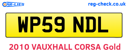 WP59NDL are the vehicle registration plates.
