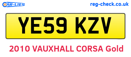 YE59KZV are the vehicle registration plates.