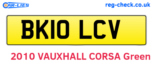 BK10LCV are the vehicle registration plates.