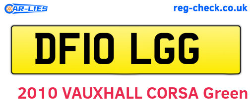 DF10LGG are the vehicle registration plates.