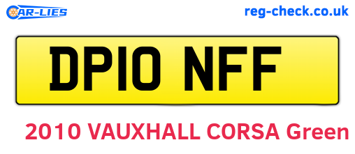 DP10NFF are the vehicle registration plates.